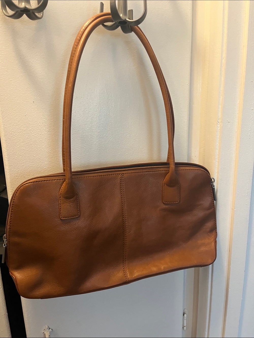 Clarks Cognac Brown Leather Shoulder Bag